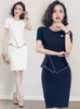 Mode sommar penna vestidos retro kappa arbete bär uniform kvinnor elegant kontor damer slim klänning koreansk stil vestidos mujer