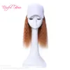 Шляпы волос синтетический бейсбол парик шляпа вязаные шерстяные шапки вязаные волнистые длинные волосы шляпы канадские парики синтетические волосы для женщин девушек