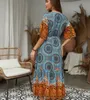 원래 디자인 여성의 2020 여름 보헤미안 모래 섹시 캐주얼 비치 드레스 오버 사이즈 인쇄