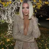 Evening dress Yousef aljasmi Women Kim kardashian 2 Pieaces suit Leather clothing Fur suit Coordinates High neck Long sleeve