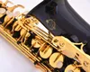 Bästa kvalitet suzuki alto saxofon e platt alto saxofon musik svart nickel guld professionell med fall
