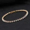 Partihandel-Diamond Crystal Armband Silver Guldpläterad Armband Bangle Manschettband För Kvinnor Mode Bröllop Smycken