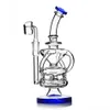unique bong Percolator Water Pipe Hookahs klein recycler dab rigs thick glass water bongs Cyclone Cute Dab with 14mm banger