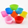 Nuova vendita Forma rotonda Torta in silicone Cup cake Stampi da forno Tazza per muffin al forno Utensili da cucina creativi T9I00180