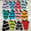 Rosa Svart Sport Sockor Multicolor Ankel Socks Sport Cheerleaders Korta Sock Girls Women Bomull Skateboard Sneaker Strumpor