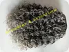 Sel et poivre gris bouclés vrais cheveux queue de cheval style afro bouffée 14 pouces argent gris cheveux humains extension de queue de cheval pour les femmes noires