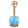 1pc mode opaal kristal bloem buik knop ringen chirurgische stalen lichaam sieraden sexy navel piercing