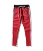 2020 Yan Fermuar Pantolon Hip Hop Moda Kentsel Giyim Kırmızı S Jogger Pantolon 3 Tyle S-2XL4918175