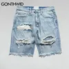 GONTHWID Strappato Distrutto Distressed 2020 Mens Hole Denim Shorts Blu Maschio Hip Hop Moda Casual Dot Jeans Corti CX200701