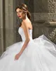 Gorgeous Ball Gown Wedding Dress With A Big Petticoat 2023 Vestido De Noiva Princesa Beading Crystal Neck Lace Up White Bridal Gowns