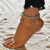 Ensemble de Bracelets de cheville d'été pour femmes, tortue, pieds nus sur la jambe, chaîne, bijoux féminins