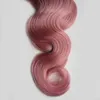 Unprocessed Virgin Peruvian Body Wave Hair Tape In Human Hair Extensions Ombre Two tone Virgin Tape In Hair Extensions Black And P6479527