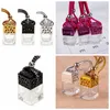 Kubus auto parfum fles auto opknoping parfum achteruitkijking ornament luchtverfrisser etherische oliën diffuser lege glazen fles CCA11097 100 stks