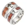 Stainless Steel Tree of Life band Ring Cross Wood Rings for Women Mens Fashion hip hop Jewelry Will and Sandy drop ship