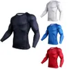 Impresso New 3D T-shirts Homens Compression shirt longo da luva T térmica shirt dos homens de Fitness Musculação Skin Tight Quick Dry Tops MX200509