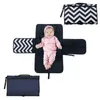 Sacs à couches Portable Maternité Momie Sac Bébé Nappy Matelas à langer imperméable à l'eau Embrayage Table de voyage Table à langer Kit 4 couleurs DHW2450