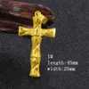 3-Style Cross Pendant med kedja 18k Gul Guldfylld Jesus Crucifix Hängsmycke Halsband Mode Tillbehör