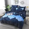 Moon Star Planet 4 stks Meisje Jongen Kid Bed Cover Set Dekbedovertrek Volwassen Kind Laken en Kussensloop Trooster Beddengoed Set 61007