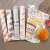 Oil-proof wax paper for food wrapper paper Bread Sandwich Burger Fries Wrapping Baking Tools fast food customized supply 800pcs