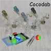 Glas Bong DAB RUG Recycler Olie Rigs Heady Bongs Water Pipes met 14mm Quartz Banger Dabber Tool, Silicone Mats and Containers