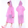 Manga comprida Jacket Transparente Brasão Raincoats chuva Poncho Raincoat cobrir longas Boy Girl Rainwear 5 cores XD23219