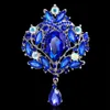 Diamond crown brooch crystsal drop brooches pin Business suit Dress top corsage wedding fashion jewelry will and sandy