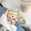 Pearl Milk Tea Pendant AirPods Headphone Cases for Apple Silicone Drop-proof Cover Personality Japanese and Korean Women