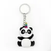 6pcs porte-clés en forme de panda sac à main en pvc porte-clés porte-clés ornement suspendu pour garçons enfants filles