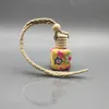 10 15 ml Car Hanging Rope Empty Decoration Bottle Hand Made Polymer Clay Ceramic Essential Oil Perfume Bottle With Wooden Lid7317625