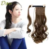 Difei Long Wavy Real Natural Ponytail Clip in Pony Tail Hair Extensions Wrap Around On Synthetic Hair Piece For Human62093134306771