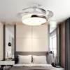 Lumière de ventilateur de plafond de 42 pouces avec LED intégrée à trois couleurs Vitesse de réglage de la télécommande modifiable Lames ABS Décoration de moteur silencieux