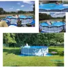 Partihandel-Intex 305 * 76 cm Rundram över markbassängen 2020 Modell Pond Family Swimming Pool Filter Pump Metal Ram Structure