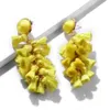 Boucles d'oreilles à glace de lustre en peluche pour femmes Big Drop Boucle d'oreille à tendance corde de coton Fringe long Za bijoux A10075133401