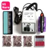 Viinuro Electric Nail Drill Machine för manikyr och pedikyrborr 12W fräsmaskin naglar utrustning set elektrisk nagelfil