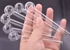 100 pcs/lot grand narguilé Pyrex verre brûleur à mazout tuyau de fumée épais tube transparent ongles somking tuyaux conduites d'eau STOCK aux etats-unis