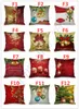 202 Designs Pillow Case Santa Claus Christmas Tree Snowman Elk Colorful Pillow Cover Home Sofa Car Decor Cushion