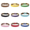 Nuevo collar para mascotas de moda de cuero de vaca puro de alto grado de 9 colores, cadena de perro gruesa de cuero, accesorios para perros de tracción T2I5101