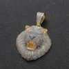 Iced Out Micro Pave Cubic Zircon Hiphop Lion Head Pingente Colar para Homens Mulheres Hip Hop Bling Party Jewelry260d