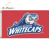 Bandera de MiLB West Michigan Whitecaps 3*5 pies (90 cm * 150 cm) decoración de pancarta de poliéster volando jardín de su casa regalos festivos