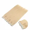 60pcs 150Gram Peau Trame PU Bande dans les Cheveux Humains INDIEN REMY extensions de cheveux de bande attachées à la main sans couture, DHL gratuit