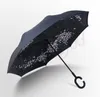 Nouveau ossature de haute qualité parapluie à vent double couche double couche de poteau droit ombrella de parapluilles de parapluidage cmérlaste2i384