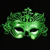 Party Masks 8 colors Fashion Women Hallowmas Electroplating Gold Crown Venetian eye mask with Gold powder masquerade masks Easter mask dance party mask