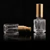 5/10 ml Clear Glass Perfume Fles Groothandel Vierkant / Ronde Essential Oil Parfum Fles Mist Pump Spray Fles met Goud / Zwart / Zilver GLB