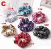 Fashion Glitter Powder Fabric Scrunchies Hair Accessories For Women Elastic Hair Bands Girls Elegant Ponytail Hair Ties