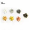 BoYuTe (100 Teile/los) Großhandel Metall Messing Stempeln Filigran 16MM Kombinierte Blumen Perlenkappen DIY Handgefertigte Schmuckmaterialien 8 Farben