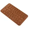 Numéros de moule à chocolat en silicone numérique DIY Moule de gâteau alimentaire Grade Silicone Moule de gelée de joyeux anniversaire Décoration LX19068501513