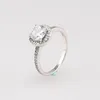 Real 925 sterling argento cz anello diamante con scatola originale set fit in stile Pandora style anello di nozze di fidanzamento gioielli per le donne ragazze