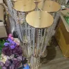 Nuovo arrivo in metallo acrilico crytal fiore tromba di tromba centrotavola per decorazioni per matrimoni00087