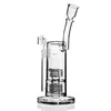 Mobius Glasbongs Wasserpfeifen Bubbler Wasserpfeifen Bohrinsel Double Stereo Matrix Perc mit 18 mm Joint Banger oder Kopf dick