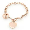 Bracciale d'amore di alta qualità Bracciale a forma di cuore di alta gioielleria per donna Bracciale con ciondolo in oro Pulseiras Gioielli famosi